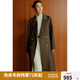 獨束大碼女裝【蘇黎世大衣】質(zhì)感毛呢外套2024冬蠶絲牦牛絨大衣女 堅果棕 L (尺碼：2)