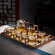 胖東來(lái)同款德國進(jìn)口品質(zhì)觀(guān)山玻璃茶具套裝茶壺盤(pán)耐熱泡茶壺公道杯 托盤(pán)套透明木柄觀(guān)山壺+公 9件