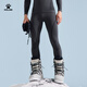 卡爾美（KELME）緊身褲男彈力跑步訓練運動(dòng)褲打底一體織壓縮褲 瑪瑙黑 L