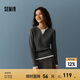森馬（Semir）毛衣女短款假兩件含羊毛針織衫2024冬季新款修身保暖軟糯v領(lǐng)內(nèi)搭 白灰色調(diào)00412 S /155/80A