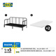 宜家（IKEA）費(fèi)斯多多功能鐵藝床坐臥兩用單人床耐用小戶型沙發(fā)床 坐臥兩用床框架+椰殼纖維床墊*2 80x200cm