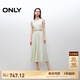 ONLY2025夏季新款肌理感復(fù)古U型領(lǐng)無(wú)袖中長(zhǎng)款連衣裙女|125207047 A61青瓷灰綠色 M