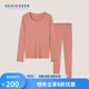 舒雅（Schiesser）女士3A抑菌美雅碧抗起球抗靜電保暖秋衣秋褲套裝40/19212W 深粉紅 L 【60-65公斤】