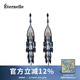 Eternelle法國(guó)永恒歐美復(fù)古風(fēng)耳飾女氣質(zhì)耳環(huán)顯臉瘦 網(wǎng)紅流蘇耳墜飾品 魅影色