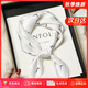 CRANTA KOMEIA真絲絲巾女2025新款桑蠶絲夏季小方巾圍巾媽媽生日禮物送女友老婆 白色 高級感ck風(fēng)送女朋友愛人實(shí)用高檔