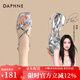 達芙妮（DAPHNE）羅馬涼鞋女夏季外穿2025新款粗跟女鞋百搭仙女風配裙子腳趾涼鞋 銀色 跟高3.7cm 40 (250mm) 標準碼