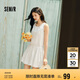 森馬（Semir）連衣裙女方領(lǐng)抽繩無袖背心裙可愛2025夏季波點(diǎn)花苞裙107425114061