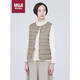 無(wú)印良品（MUJI）女式 輕量羽絨便攜式 背心  淺米色 XL 