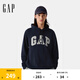 Gap【情人節(jié)】男女裝2025春季新款貼布繡logo連帽衫衛(wèi)衣經(jīng)典上衣美版 海軍藍 868453 S 美碼 M亞洲碼175/92A