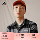 adidas休閑舒適條紋翻領(lǐng)短袖POLO衫男裝夏季阿迪達斯官方輕運動(dòng) 黑色/深灰   L