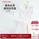 愛慕（Aimer）睡衣女夏季絲滑短袖可外穿家居服套裝AM469341 165