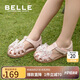 百麗童鞋女童學(xué)步?jīng)鲂?025夏季新款蝴蝶結(jié)公主鞋幼童寶寶鞋粉色29