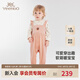英氏（YEEHOO）嬰幼兒連體衣四季長(cháng)袖女寶寶爬服小童防靜電連身衣