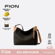 菲安妮（FION）2025新款老花托特包大容量女包通勤復(fù)古單肩斜挎包七夕情人節(jié)禮物