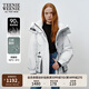 Teenie Weenie【三防】小熊女裝冬季簡約風(fēng)戶外工裝風(fēng)連帽羽絨服女 象牙白 M (165)