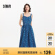 森馬（Semir）牛仔連衣裙女甜酷時尚個性2025夏元氣滿印背帶裙俏皮109325114025
