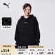 彪馬（PUMA）加絨純色秋冬衛衣套頭衫男女情侶長(cháng)袖連帽運動(dòng)上衣534364 黑色-01 M (175/96A)