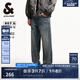 杰克·瓊斯（JACK&JONES）時(shí)尚百搭潮酷出街百搭休閑廓形水洗長褲牛仔褲下裝男裝225232096 A13深牛仔藍(lán) 常規(guī) 32 175 W32/L32