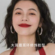 伊黛兒耳環(huán)圈圈2025年新款耳環(huán)大圈耳飾耳圈素圈圓圈高級感無耳洞素圈 E4088銀色耳圈3cm