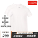 阿瑪尼（Armani）短袖t恤衫棉質(zhì)圓領(lǐng)純色打底衫鷹頭圓領(lǐng)內衣修身情侶2件套男裝 111647CC72204710白白 S (86) 推薦體重110-130斤