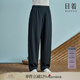 日著寬松休閑褲2025新款夏季女士薄慵懶風(fēng)透氣小個子百搭直筒長褲 曠野藍(lán) XL