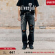 Levi's?SilverTab?25年春夏新款男士美式高街505破洞直筒牛仔褲 黑色 38 (32)