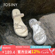卓詩尼【七夕禮物】夏日外穿絕美拖鞋2025涼拖蝴蝶結(jié)水鉆涼鞋 銀色 37