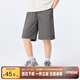左西男中大童夏季短褲2025新款輕戶外防水運(yùn)動(dòng)褲兒童褲子 深灰色 150