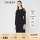 PORTS寶姿商場同款女裝秋季新品中長款修身連衣裙LA9D086GFB011 黑色 XS (2)