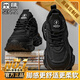 森馬男鞋冬季2025新款百搭網(wǎng)面黑色跑步運動(dòng)鞋厚底增高休閑老爹潮鞋子 黑色 （旗艦款） 40