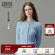 Teenie Weenie【趙露思同款】小熊女裝毛衣新款黃色針織衫空調(diào)開(kāi)衫 藍(lán)色 L