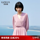歌莉婭粉色法式連衣裙大牌氣質(zhì)女裝顯瘦時(shí)尚a字茶歇裙子1A8C4K1Y0 15R深粉紅 S (155)