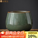 金鑲玉 仿宋汝窯茶洗 大號茶杯洗茶缸建水洗茶碗洗家用功夫茶具配件 汝窯若初茶洗-深色