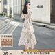 絲柏舍法式V領(lǐng)碎花連衣裙女2025夏裝新款收腰修身顯瘦過膝長(zhǎng)裙