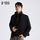 利郎輕時(shí)尚男裝【商羽鮮絨】羽絨服男立領(lǐng)青年通勤防風(fēng)保暖輕薄外套 黑色（1Y） L (170)