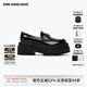 ANN ANDELMAN【沈月同款】官方直營鞋樂福鞋女羊皮厚底黑皮鞋 黑色 （建議拍大一碼） 37