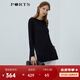 PORTS寶姿商場(chǎng)同款新品女裝針織長(zhǎng)袖圓領(lǐng)套頭衫LL8K415PKE004 丈青 L （8）