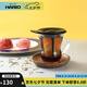 HARIO耐熱玻璃杯泡茶杯 帶過(guò)濾網(wǎng)帶蓋單人 OTM系列 日本進(jìn)口 200ml 黑色 200ml