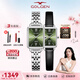 古尊（GOLGEN）手表女士石英表方形簡(jiǎn)約腕表防水幸運星系列七夕禮物送女友9169 鋼帶小青竹石英女GN.9169L.PN