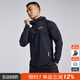 omG! 【輕暖衣】加厚磨毛運動(dòng)保暖內衣健身服長(cháng)袖連帽秋冬季高彈力 黑色 L