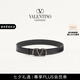 華倫天奴VALENTINO[七夕禮物]男士 VLOGO SIGNATURE 小牛皮腰帶 黑色 95cm