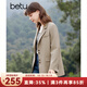 百圖betu女裝春季新款西裝氣質(zhì)小西服外套學(xué)院風(fēng)通勤西服2401T37 卡其色 L