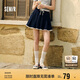 森馬（Semir）半身裙女蕾絲花邊百褶裙溫柔俏皮2025夏季松緊腰短裙107425120005