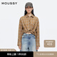 moussy 2025夏季新品復(fù)古寬松時(shí)尚舒適長(zhǎng)袖襯衫女028ISA30-4071 555花紋駝色 均碼