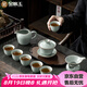 金鑲玉功夫茶具套裝 整套家用商務(wù)辦公過(guò)節(jié)生日送禮品福利盒 汝瓷香韻