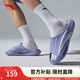 安踏（ANTA）【氮?dú)馀荨窟\(yùn)動(dòng)拖鞋男女氮科技籃球搭配輕便休閑潮流軟底拖鞋 楊絮紫/淡紫灰1801-1 (男款) 41 (男8碼)
