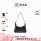 ZESH/澤尚【新品】銅錢(qián)中號(hào)飯盒包女士包簡(jiǎn)約手提包腋下包七夕禮物 黑色