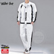 Walker Shop高端運動(dòng)套裝男春秋季新款大碼寬松舒適親膚休閑夾克外套男兩件套 白色【立領(lǐng)款】 XL【建議130-145斤】
