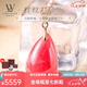 LOUIS WATER冰種紅紋石吊墜女士項(xiàng)鏈阿根廷裸石輕奢高級(jí)感生日七夕情人節(jié)禮物 珠寶級(jí)紅紋石水滴吊墜約3g