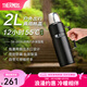 膳魔師（THERMOS）戶外便捷旅行壺304真空不銹鋼保溫壺露營車載水壺大容量2LSK-2020 黑色 2000ml